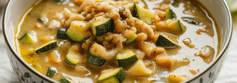 Cremige Zucchini Suppe mit Knoblauch gut zum abnehmen – so sieht es fertig aus