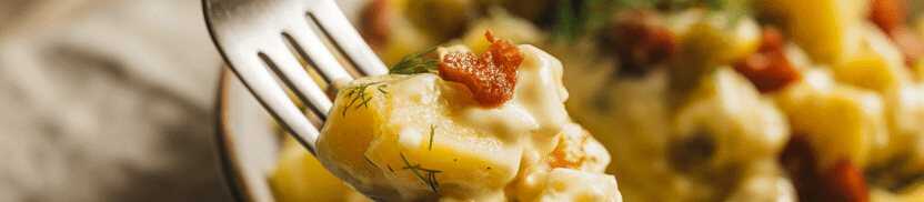 Cremiger Kartoffelsalat mit Mayonnaise – Ein deutscher Klassiker – so sieht es fertig aus