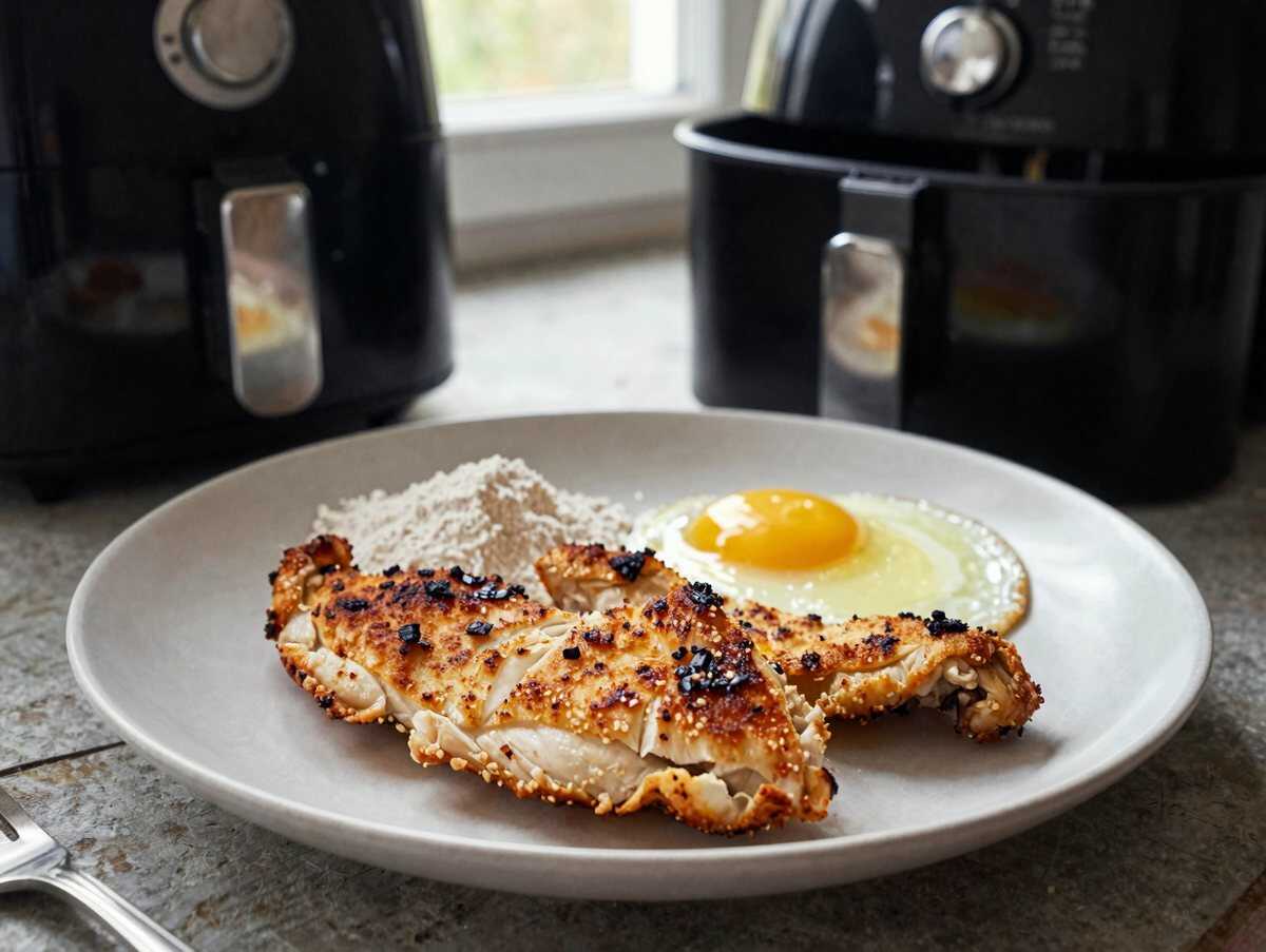 Crispy Chicken wie vom Imbiss aus dem Airfryer – spart Zeit, Fett und Abwasch – während der Zubereitung