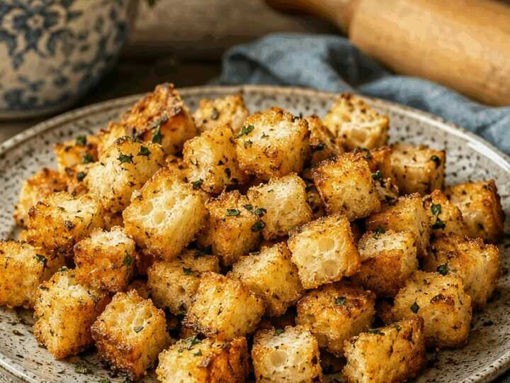 Croutons wie vom Restaurant aus dem Airfryer: schmeckt nach Sonntag bei Oma