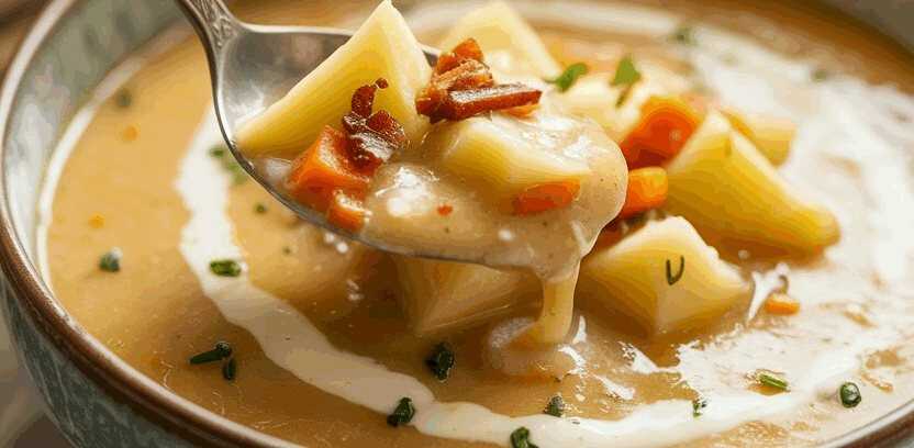 Das ist die leckerste Kartoffelsuppe die ich je gemacht habe in 1 Stunde! – so sieht es fertig aus