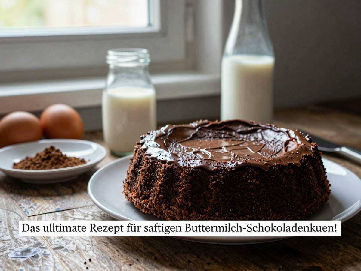 Das ultimative Rezept für saftigen Buttermilch-Schokoladenkuchen! – während der Zubereitung