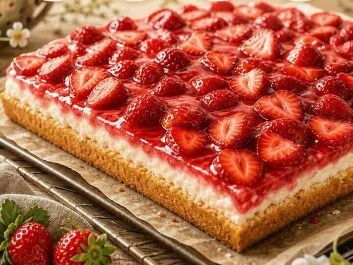 Das unwiderstehliche Rezept für Blech-Erdbeerkuchen, das Sie ausprobieren müssen!