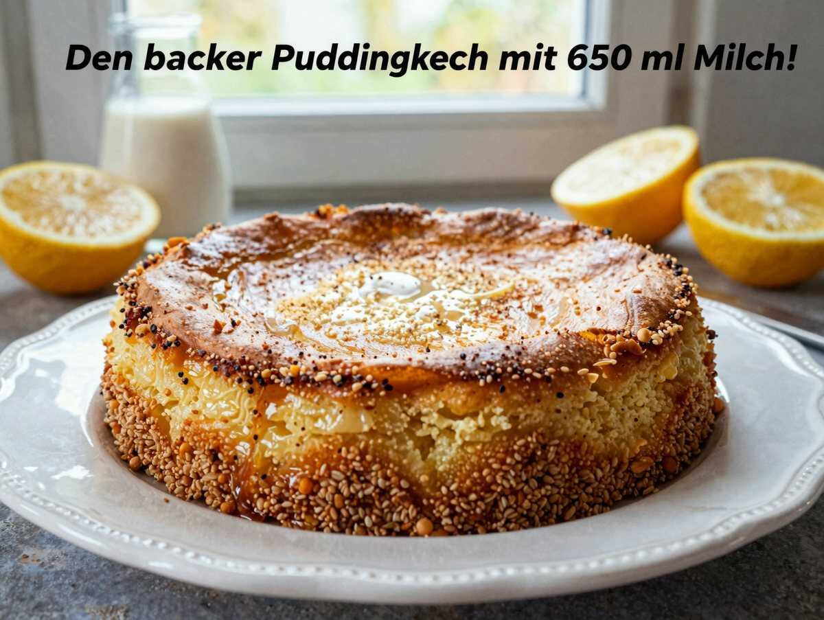 Den backe ich 3x in Monat, Polnischer Puddingkuchen mit 650 ml Milch! – während der Zubereitung