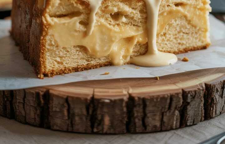 Polnischer Puddingkuchen mit Butterstreuseln und Vanillemark