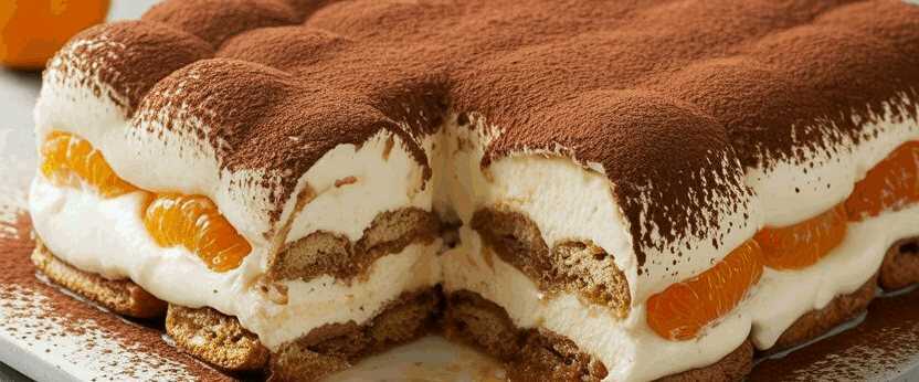 Der beste Mandarinen Tiramisu in 5 Minuten zubereitet – so sieht es fertig aus
