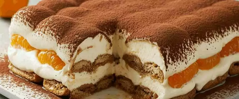 Der beste Mandarinen Tiramisu in 5 Minuten zubereitet – so sieht es fertig aus