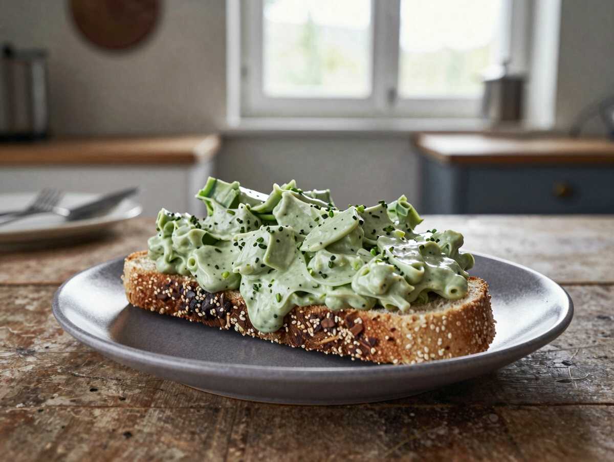 Der ultimative Green Goddess Salat-Sandwich: Ein Frischeerlebnis für Genießer! – während der Zubereitung