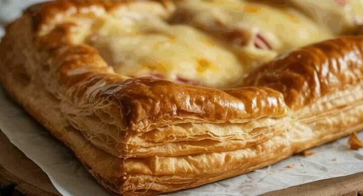 Die backe ich 2x in Woche, Blätterteigtaschen mit Schinken und Kase