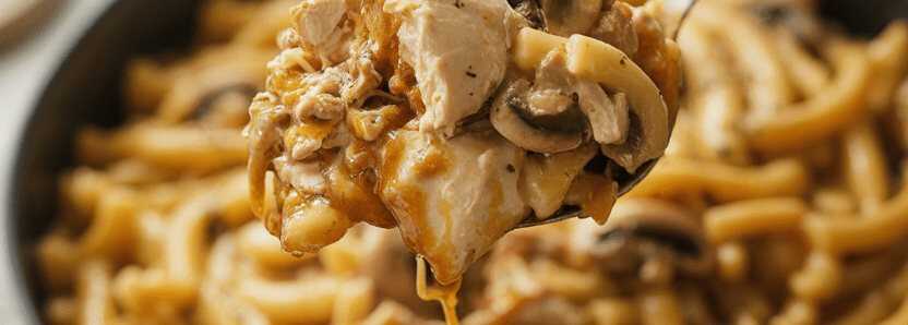 Die leckerste Pfanne ever, Hähnchen Pilzpfanne in 15 Minuten – so sieht es fertig aus