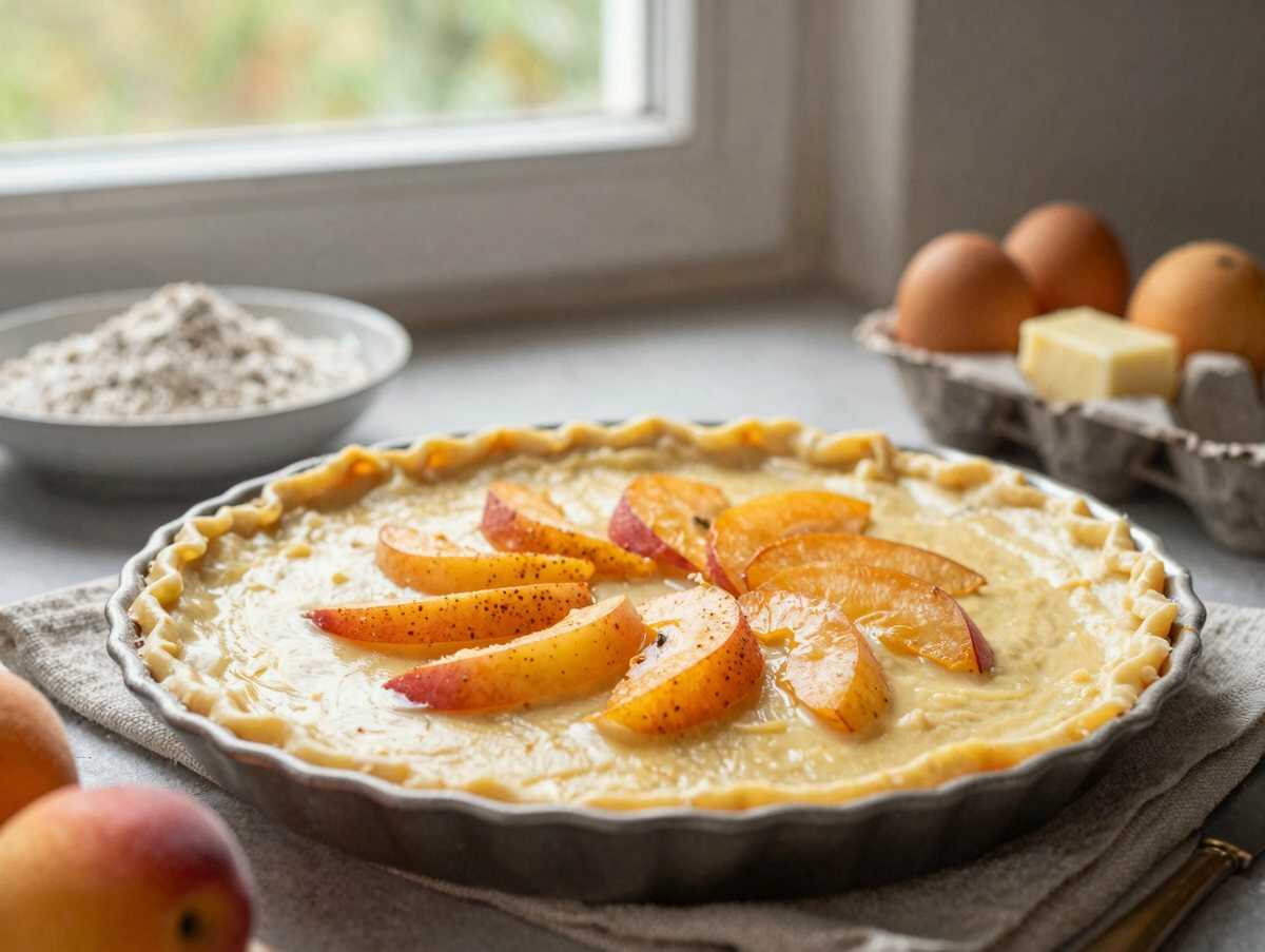 Diesen Kuchen isst du in 10 Minuten, Sie brauchen 450g Aprikosen! – während der Zubereitung