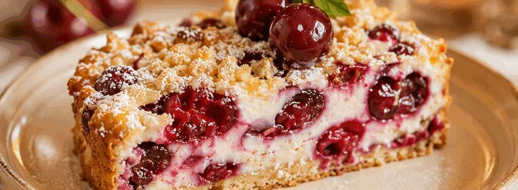 Dieser Kirsch-Joghurt-Kuchen ist in nur 5 Minuten bereit – Probier’s jetzt aus! – so sieht es fertig aus