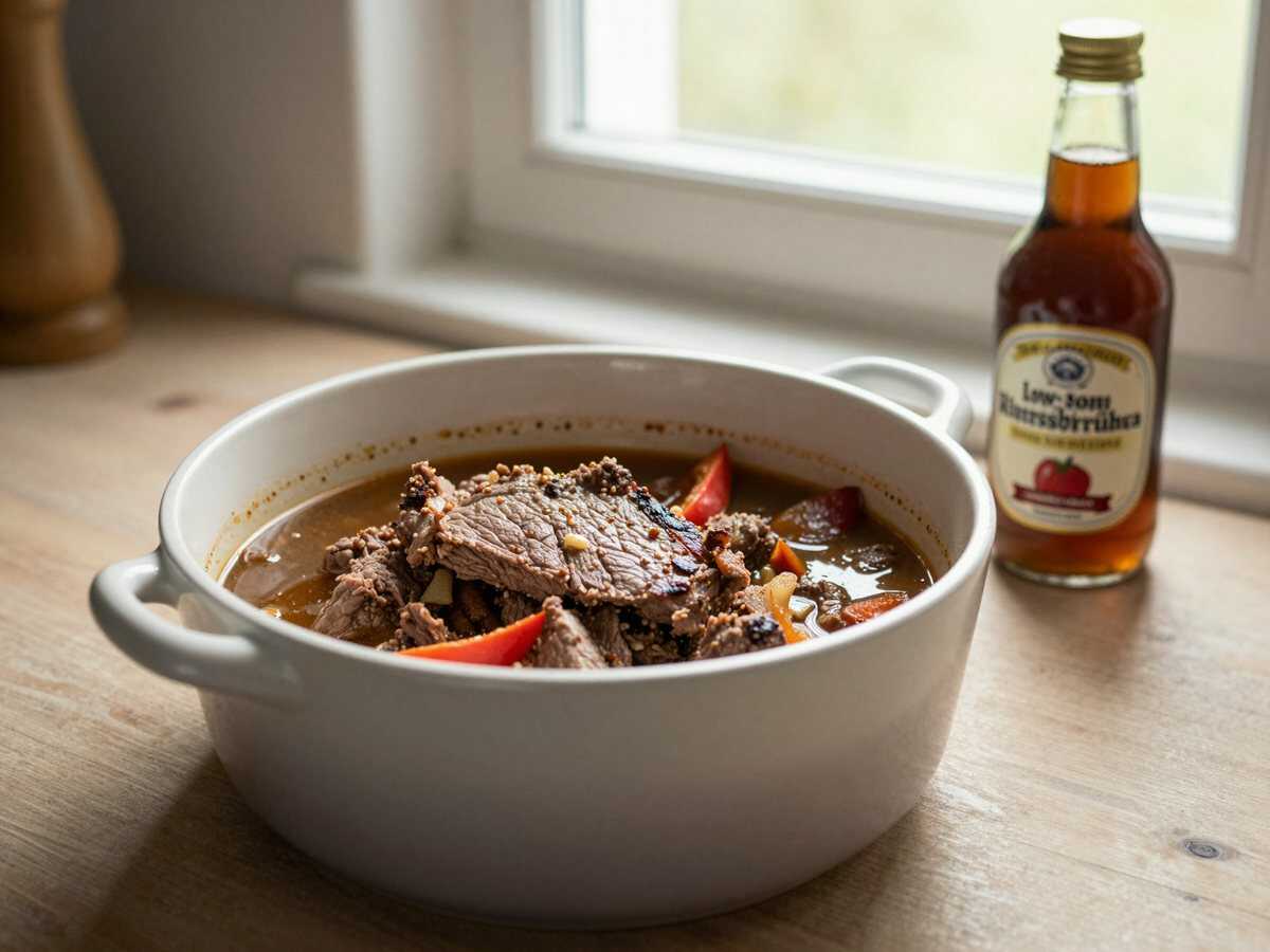 Dieses köstliche italienische Rindfleisch aus dem Crockpot wird eure Familienessen revolutionieren! – während der Zubereitung