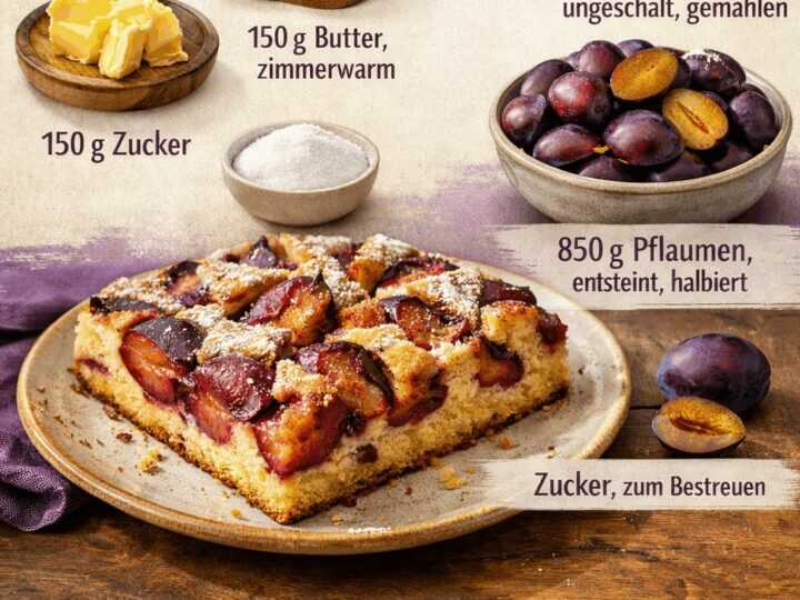 Dieses Pflaumenkuchen-Rezept wirst du lieben: Superschnell fertig!