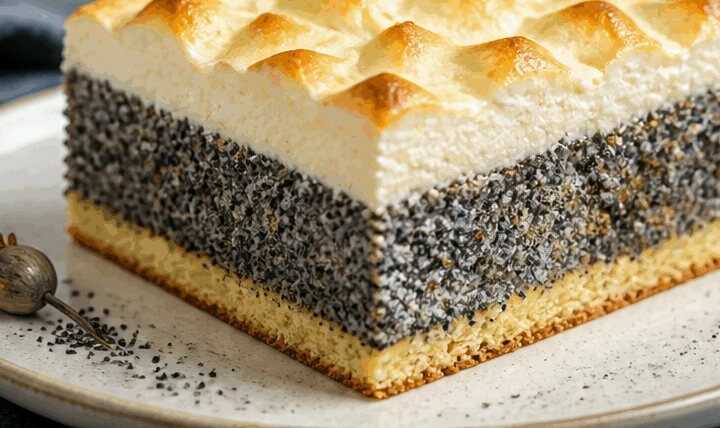Dieses Rezept für Mohn-Schmandkuchen wird alle begeistern!