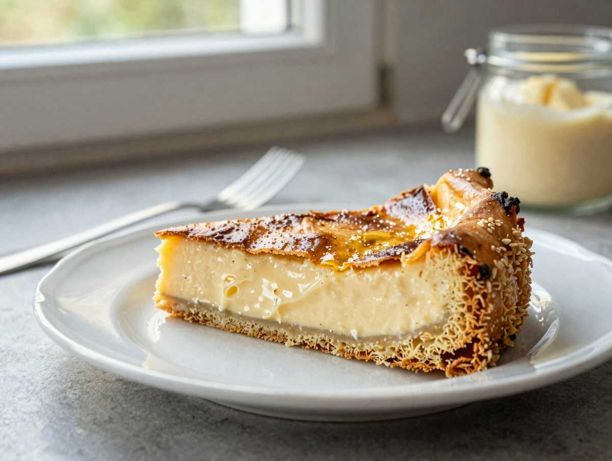 Dubai Käsekuchen mit 100 g Pistazien, schmeckt jedem! – während der Zubereitung