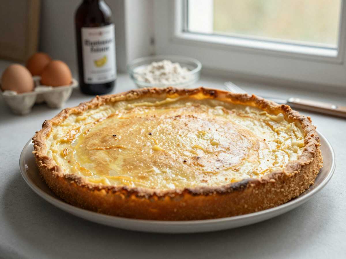 Ein Kuchen wie aus dem Urlaub mit Pudding – während der Zubereitung