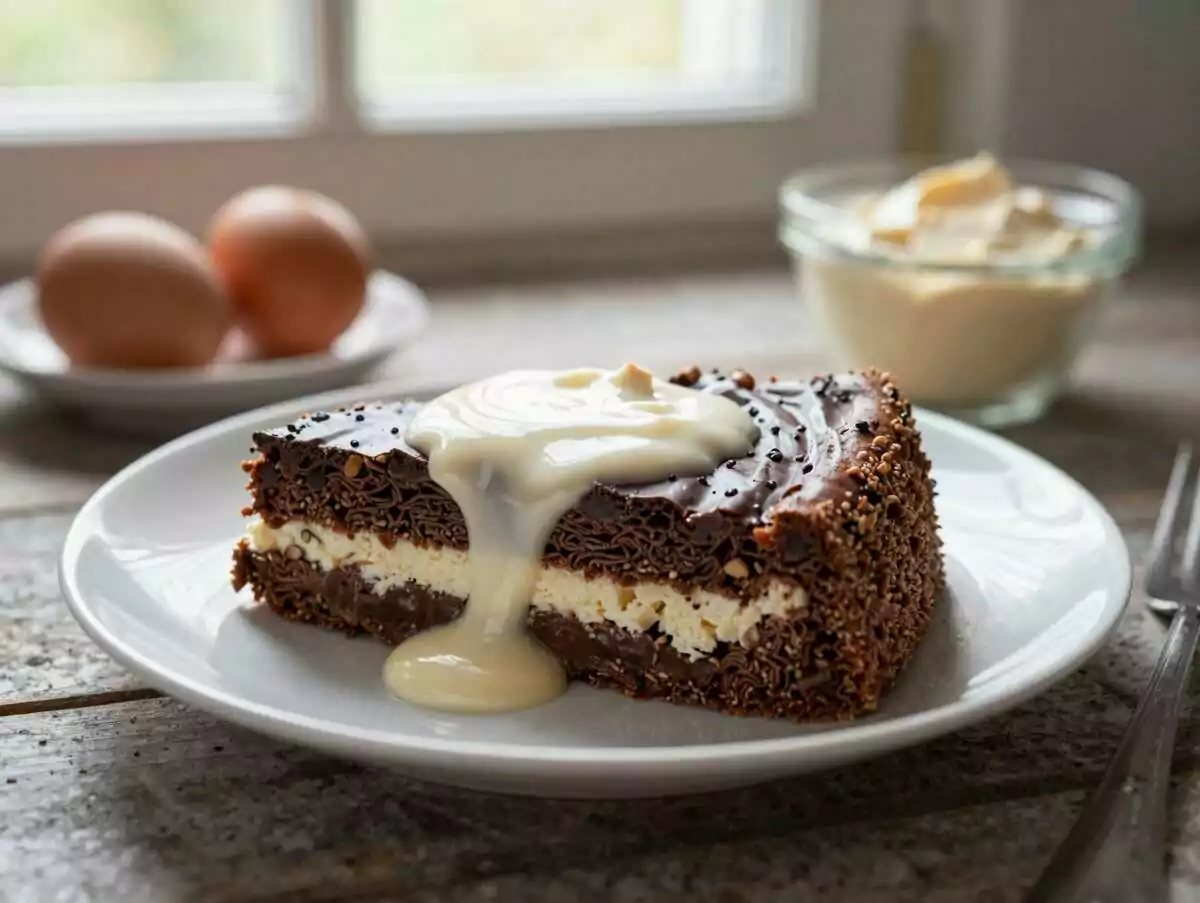 Ein unwiderstehliches Schokoladendessert, das du probieren musst! – während der Zubereitung