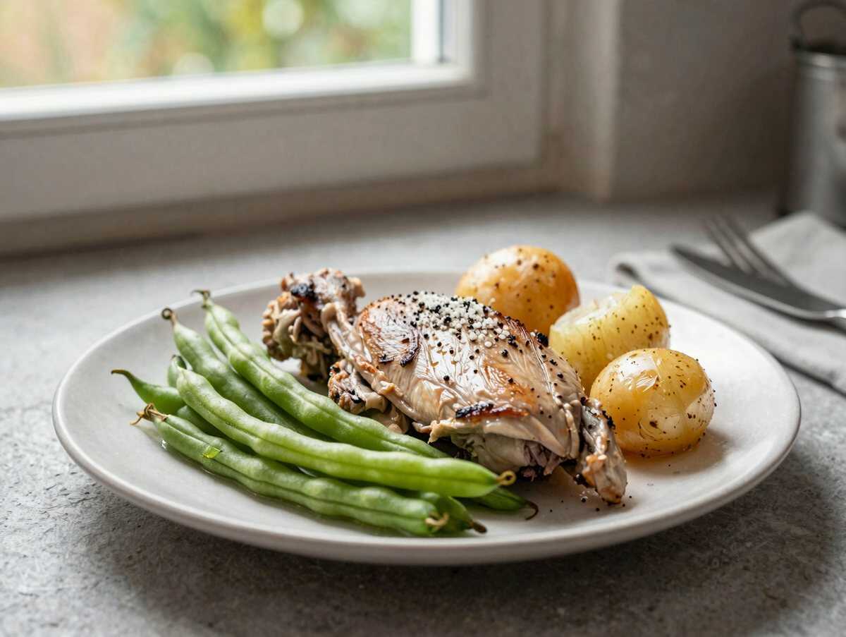 Einfach und Lecker: Ein-Pfannen-Honig-Senf-Hähnchen mit Gemüse – während der Zubereitung