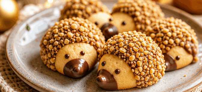 Einfach und schnell: Igel-Kekse selber backen – so sieht es fertig aus