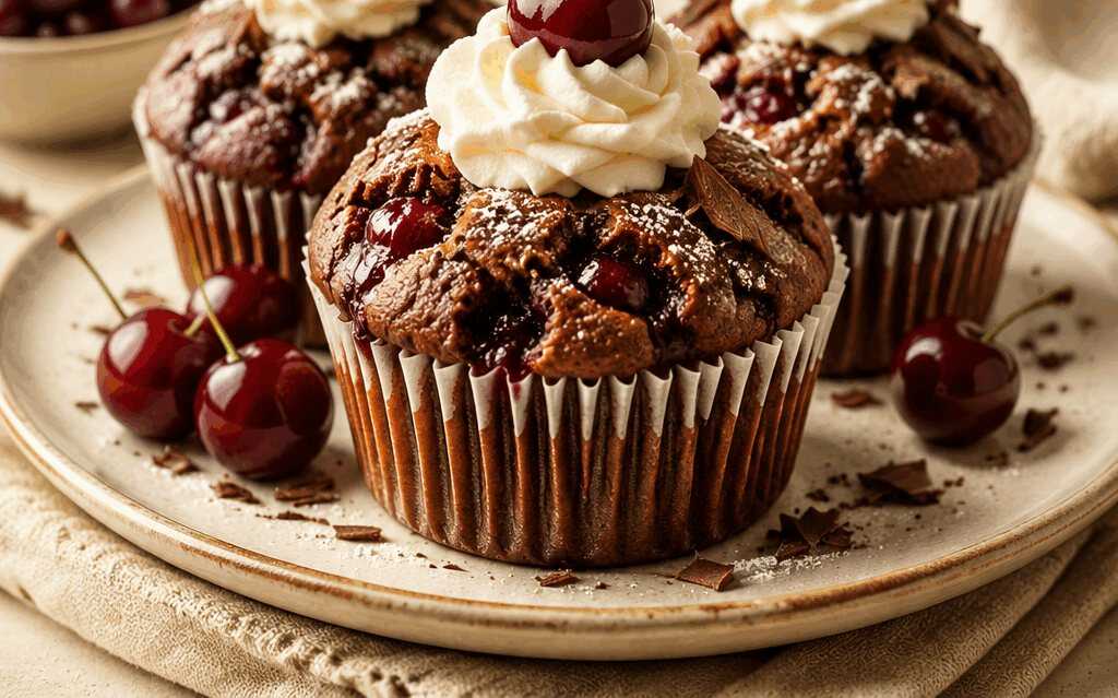Unser Rezept für Schwarzwälder Kirsch-Muffins