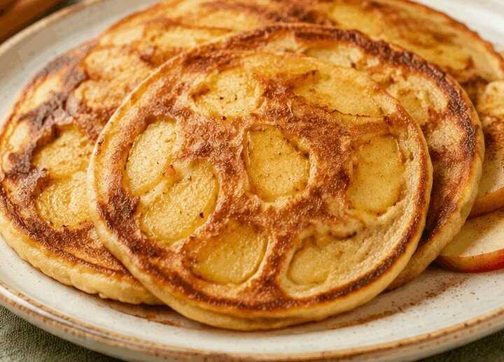 Einfache Apfel-Zimt-Pfannkuchen ohne Ei – So lecker wie nie!