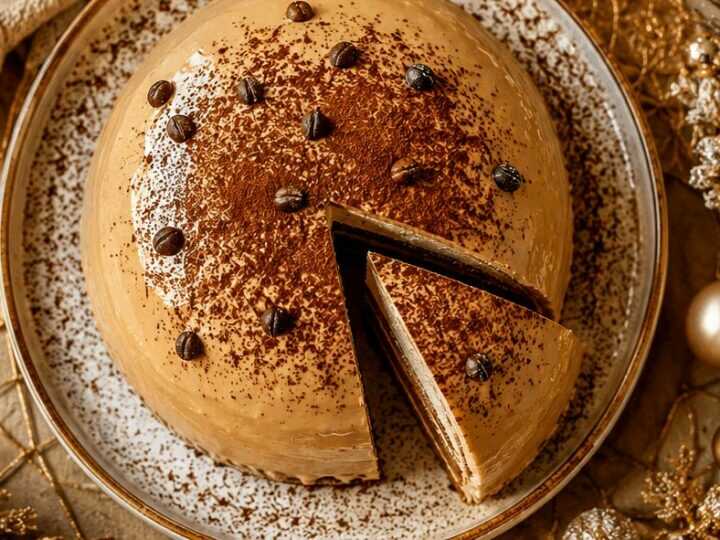 Einfache Cappuccino-Kuppeltorte