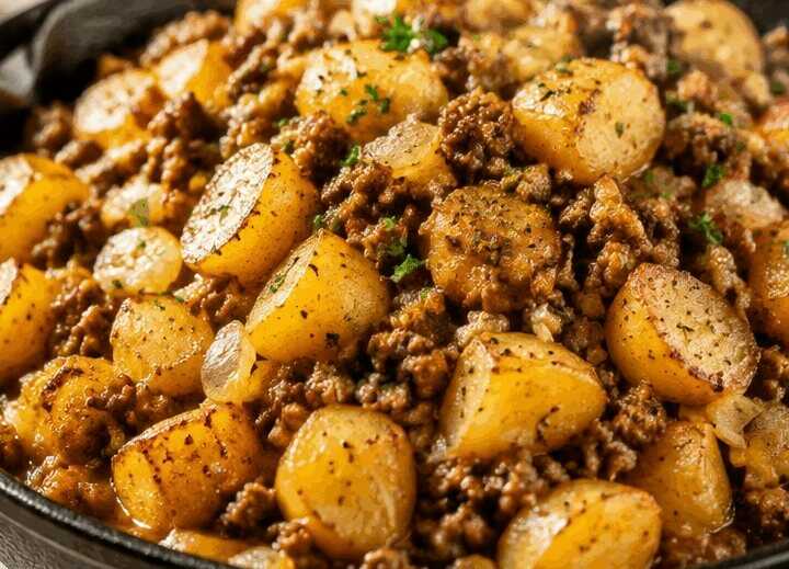 Einfache Kartoffel-Hackfleisch-Pfanne: Blitzschnelles Wohlfühlgericht erleben!