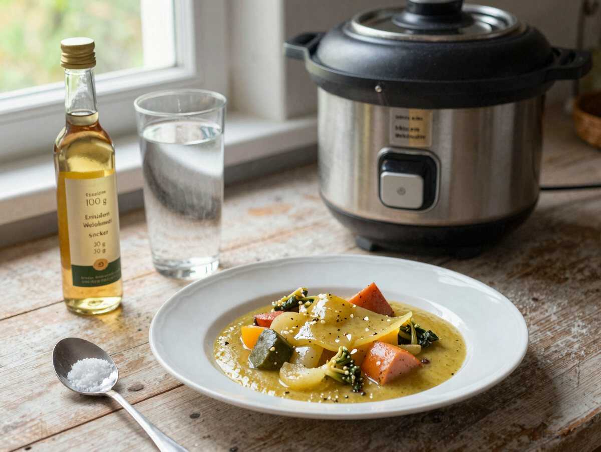 Einfache Rezeptidee: Salatsoße auf Vorrat selber machen! – während der Zubereitung