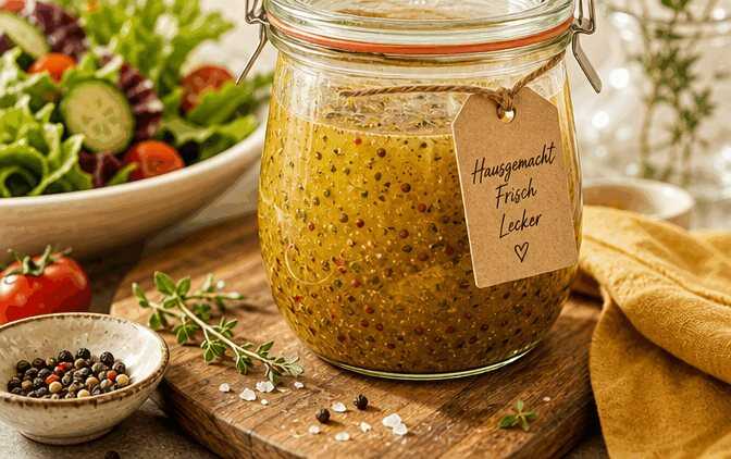Einfache Rezeptidee: Salatsoße auf Vorrat selber machen!