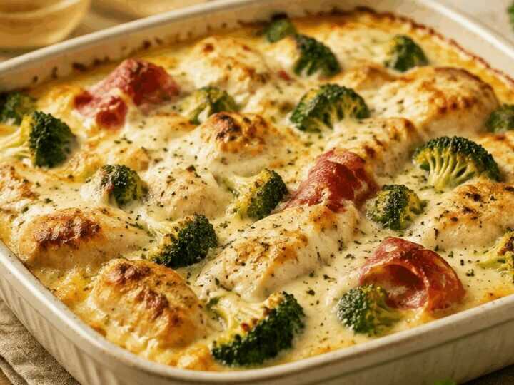 Einfacher Low-Carb-Hähnchenauflauf, den jeder lieben wird!