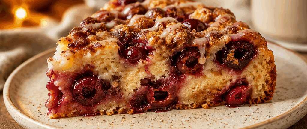 Einfacher Zimt-Kirsch-Kuchen: Schnell zubereitet, unwiderstehlich lecker! – so sieht es fertig aus