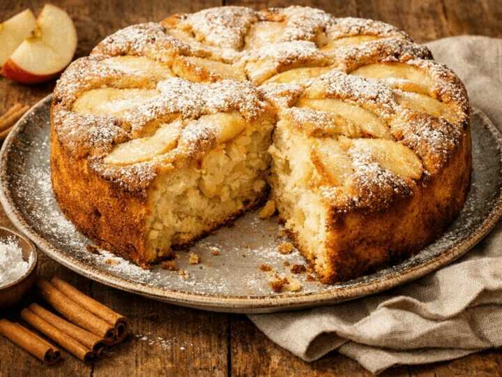 Einfaches 4-Zutaten-Apfelkuchen-Rezept, das dein Zuhause verzaubert!