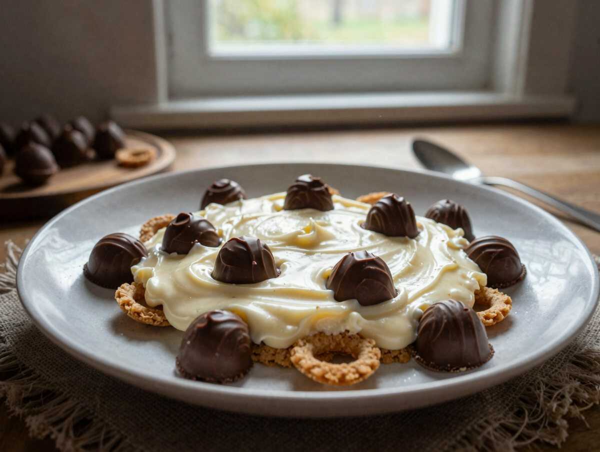 Einfaches Rezept: Butterkeks-Kuchen für Kinder - ganz ohne Backen! – während der Zubereitung