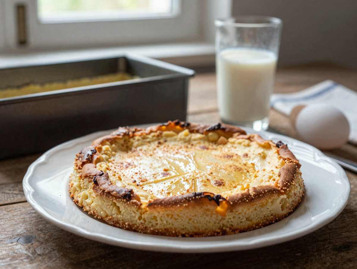 Einfaches Rezept für unwiderstehlichen Biskuit-Puddingkuchen, das du probieren musst! – während der Zubereitung