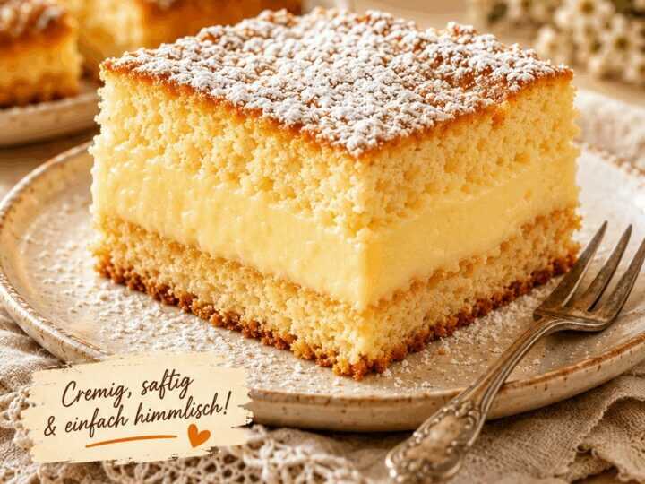 Einfaches Rezept für unwiderstehlichen Biskuit-Puddingkuchen, das du probieren musst!
