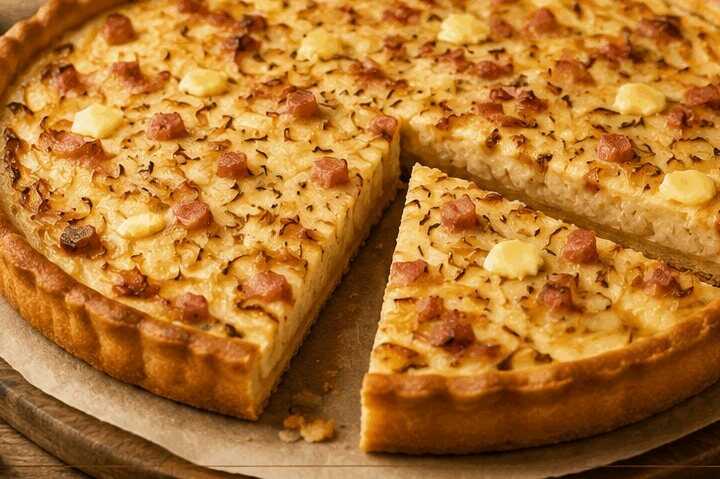 Einfaches und schnelles Rezept für köstlichen Zwiebelkuchen!