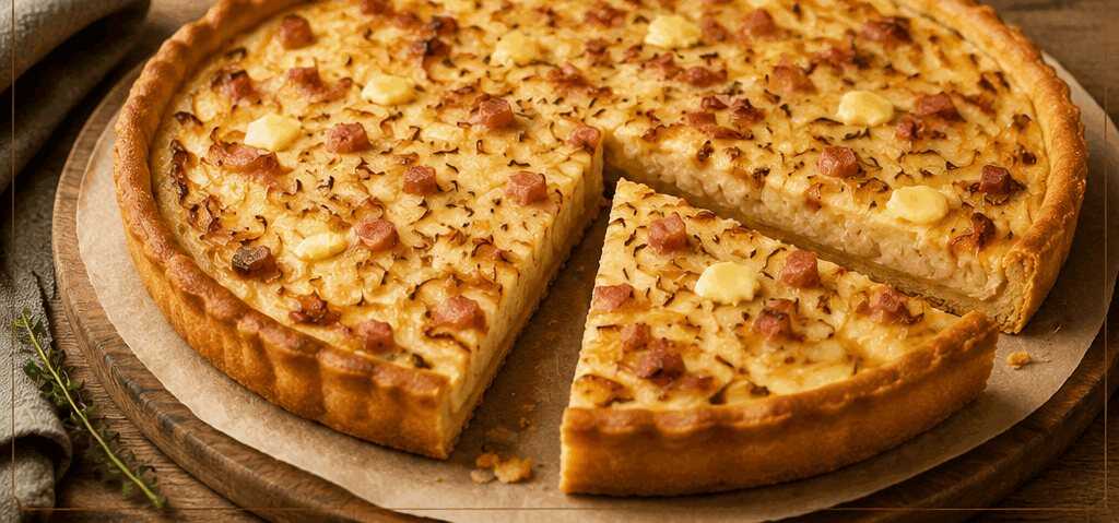 Einfaches und schnelles Rezept für köstlichen Zwiebelkuchen!