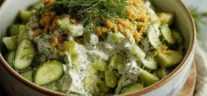 Eingelegter Gurkensalat (hält bis zu 2 Monate im Kühlschrank!)