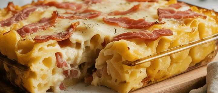Eingewickelte Kartoffeln Mit Speck und 50 g Parmesan