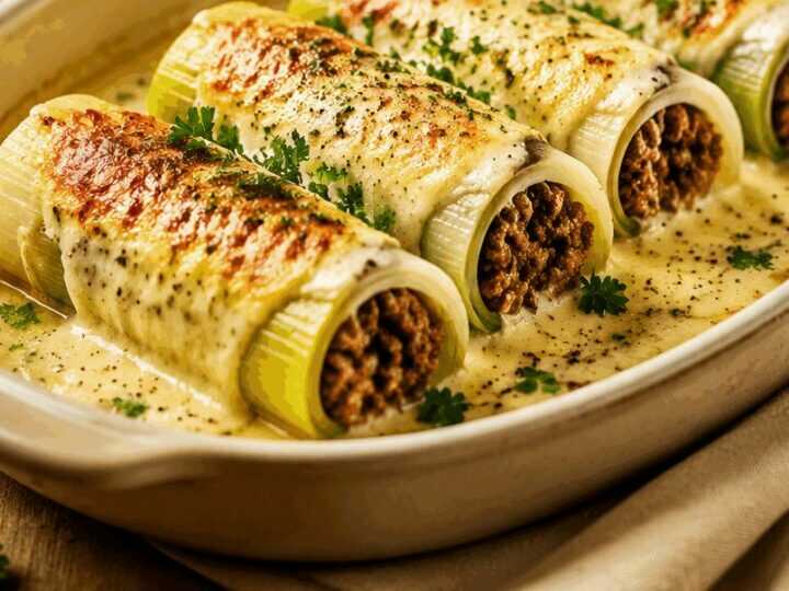 Elegante Gefüllte Lauch mit Rind: Ein Fest für den Gaumen in Wohlfühlatmosphäre!