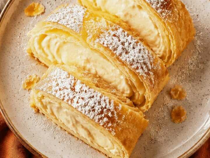 Entdecke das cremige Vanille-Wunder: Unser unwiderstehlicher Sahne-Strudel!