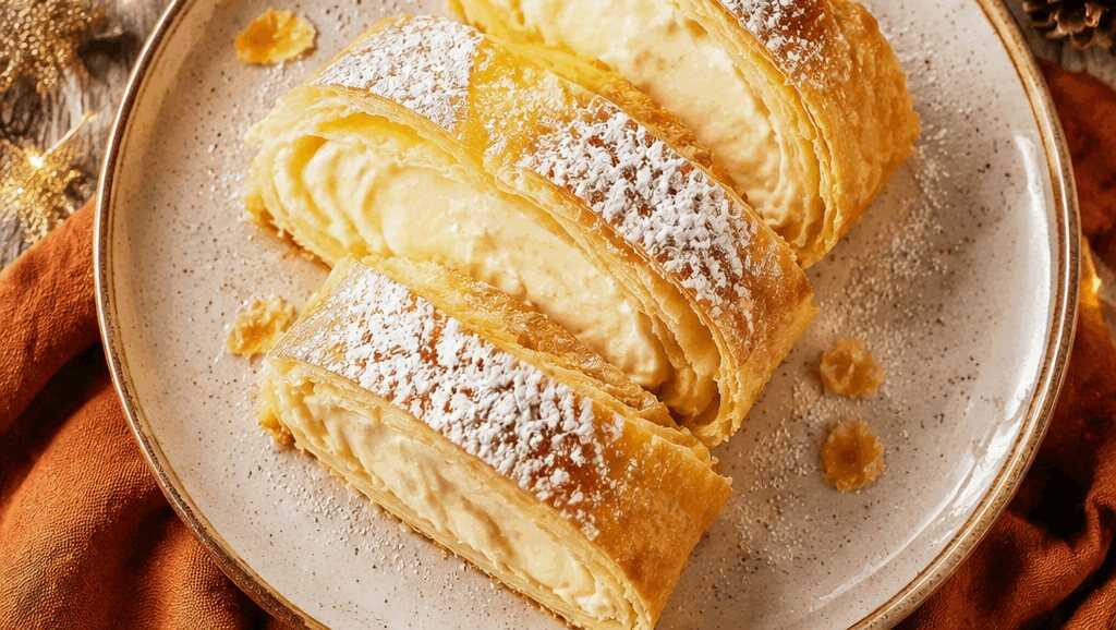 Entdecke das cremige Vanille-Wunder: Unser unwiderstehlicher Sahne-Strudel!