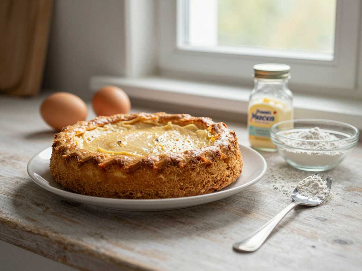 Entdecke das geheime Rezept für Omas unwiderstehlichen Apfelkuchen! – während der Zubereitung