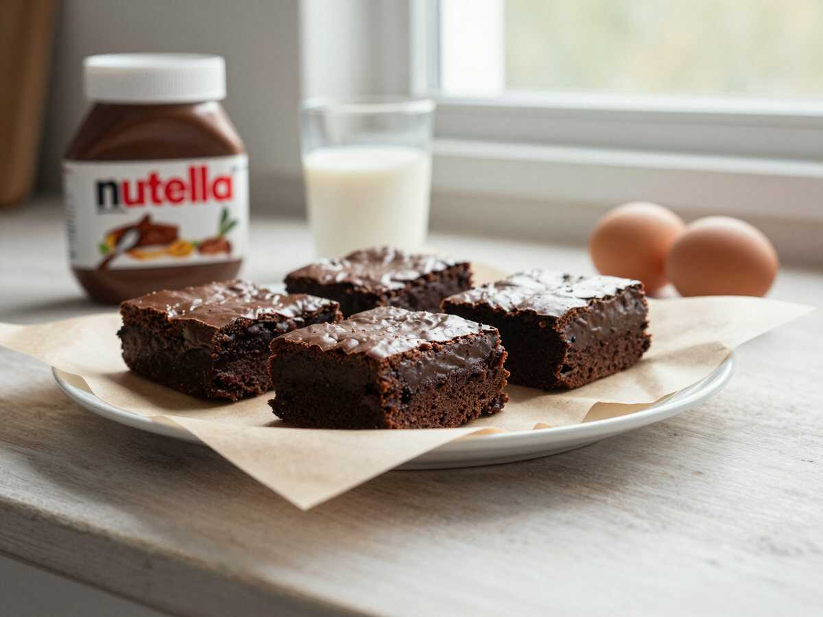 Entdecke das Geheimnis der unwiderstehlichen Nutella-Brownies! – während der Zubereitung