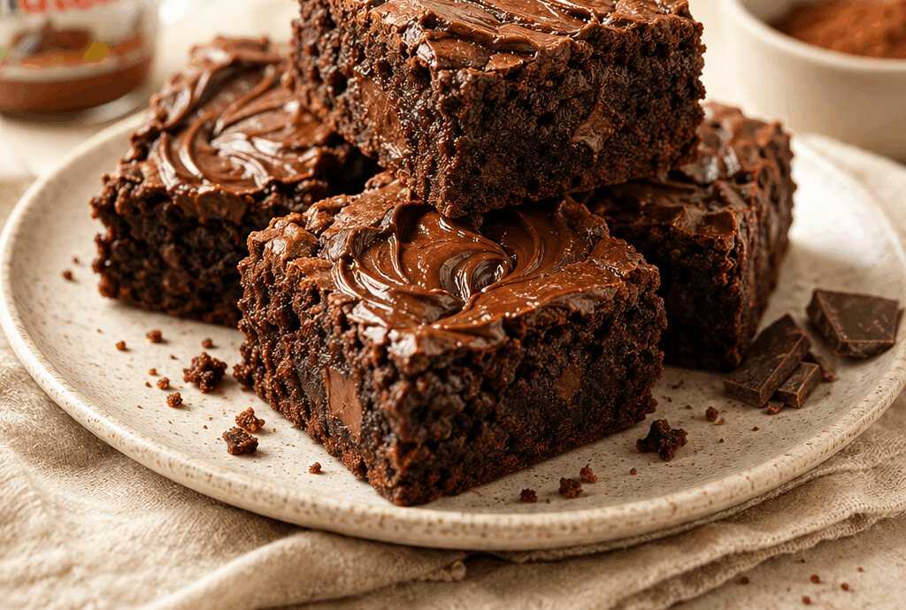 Entdecke das Geheimnis der unwiderstehlichen Nutella-Brownies!