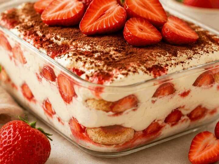 Entdecke das Geheimnis des unwiderstehlichen Erdbeer-Tiramisu!