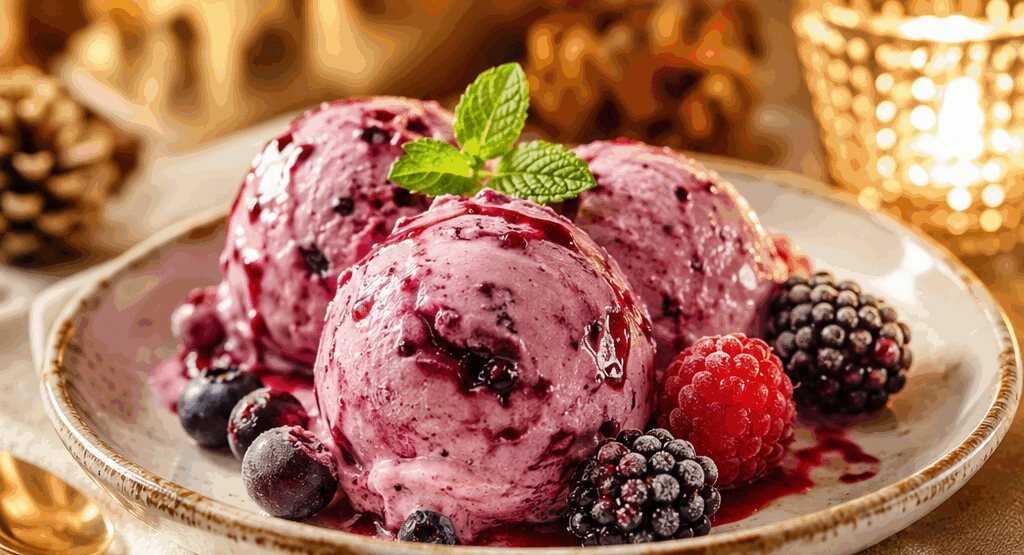 Entdecke das Geheimnis von Waldbeeren-Eis - Ein Muss für alle Naschkatzen! – so sieht es fertig aus
