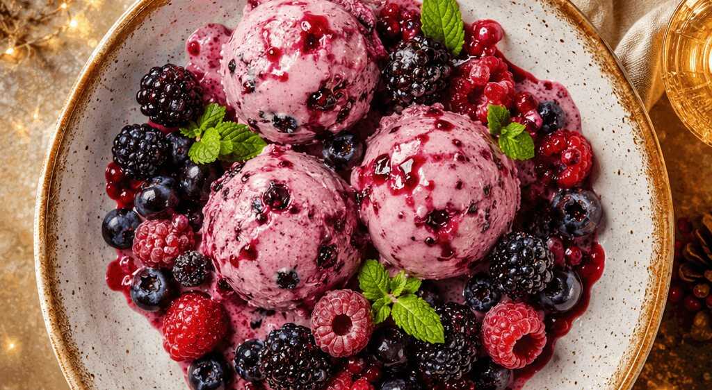 Geheimnis von Waldbeeren-Eis