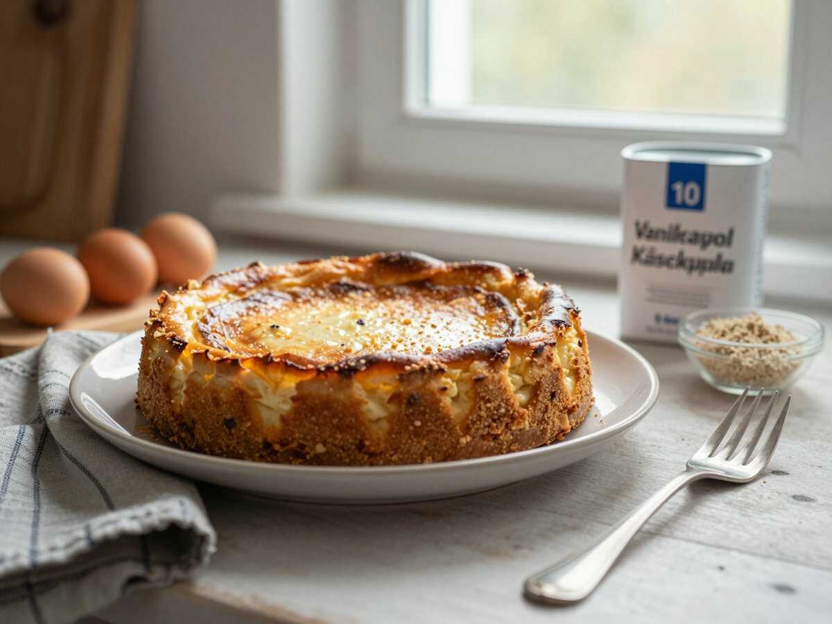 Entdecke das Geheimrezept für den blitzschnellen Käsekuchen in nur 10 Minuten! – während der Zubereitung